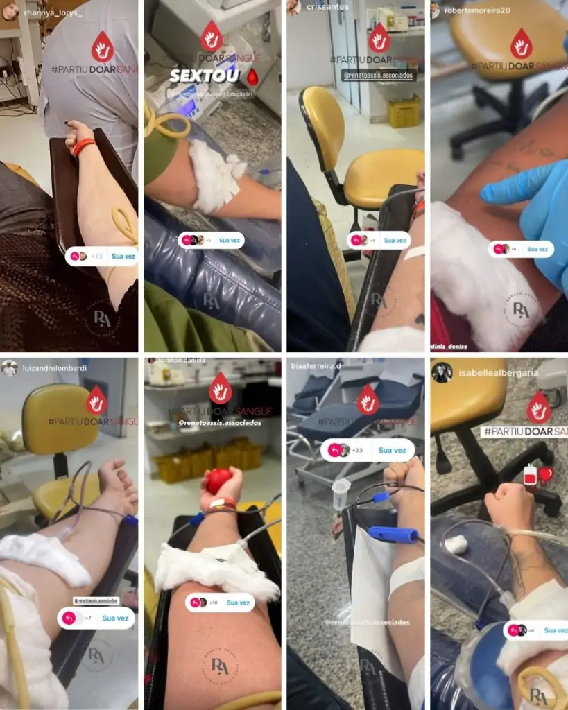 Ação de incentivo a doação de sangue