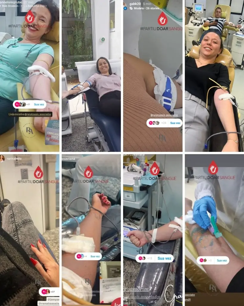 Ação de incentivo a doação de sangue