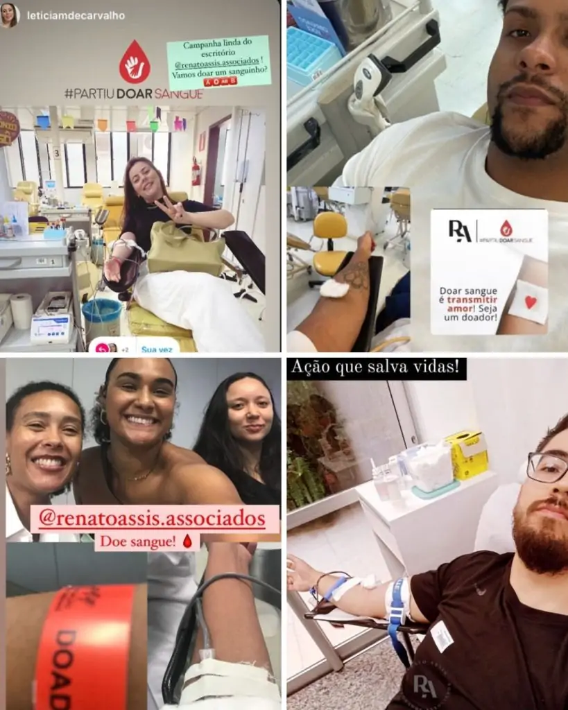 Ação de incentivo a doação de sangue