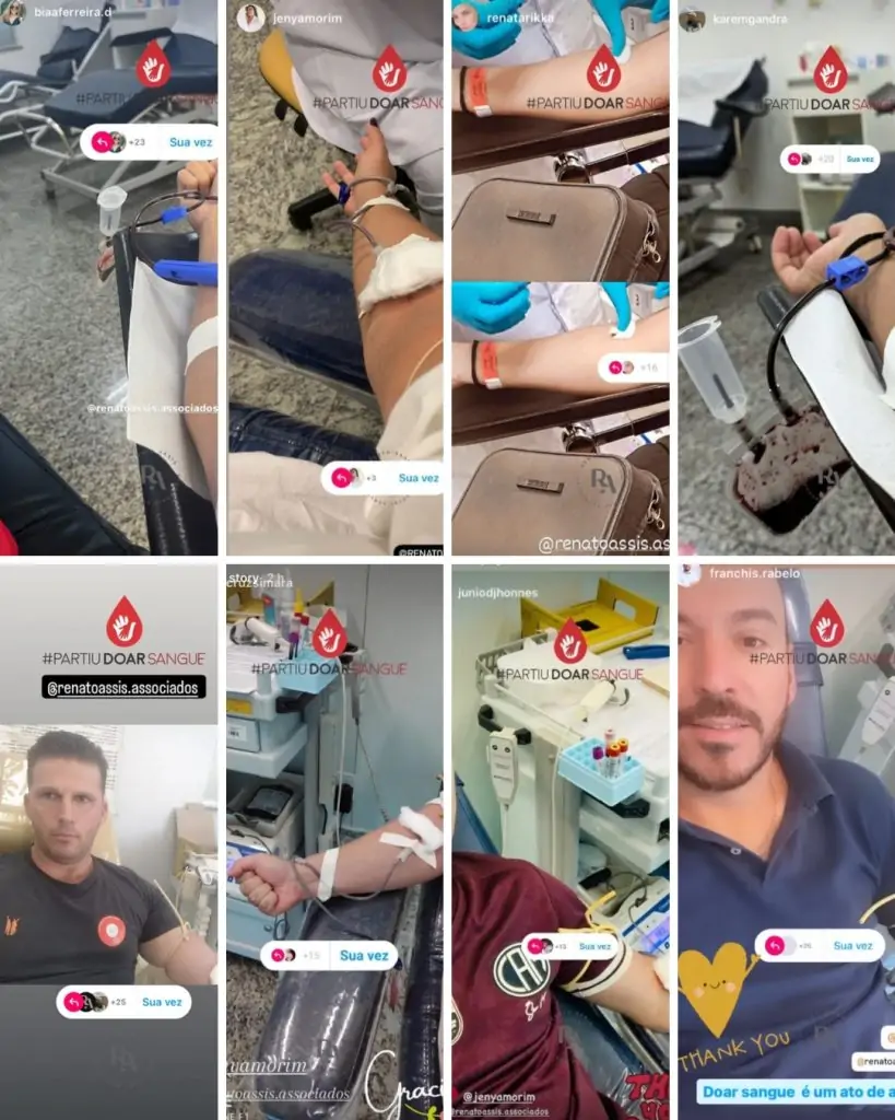 Ação de incentivo a doação de sangue